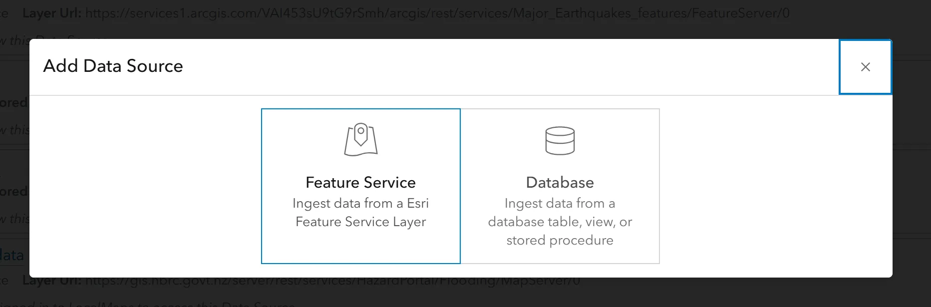 Datasource ArcGIS Feature Service