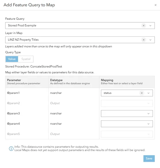 Stored Procedure Feature Query Mapping